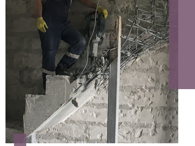 Демонтаж металлических и бетонных лестниц в Алейске