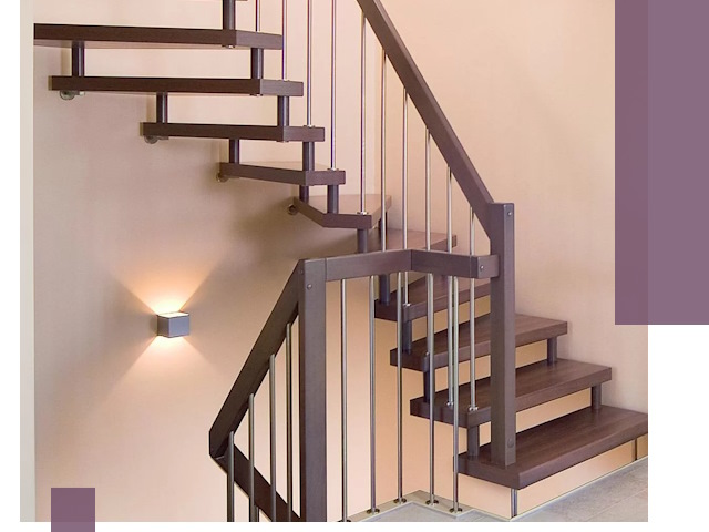 Изготовление лестниц на больцах в Алейске под ключ