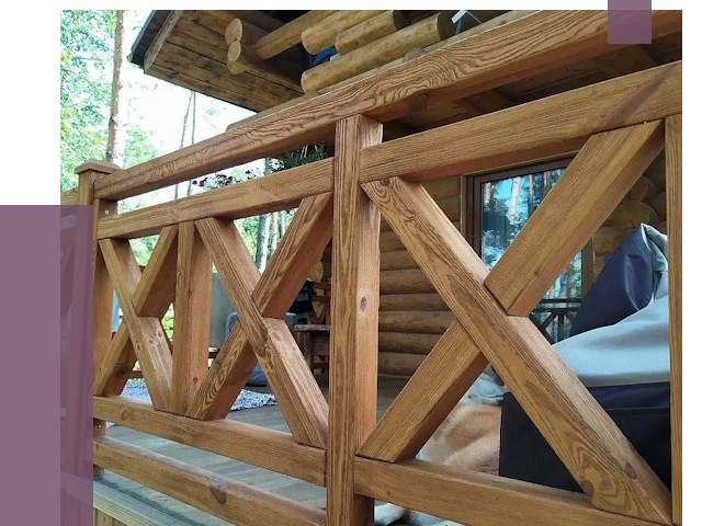 Деревянные перила под ключ в Алейске от 7733 руб. 