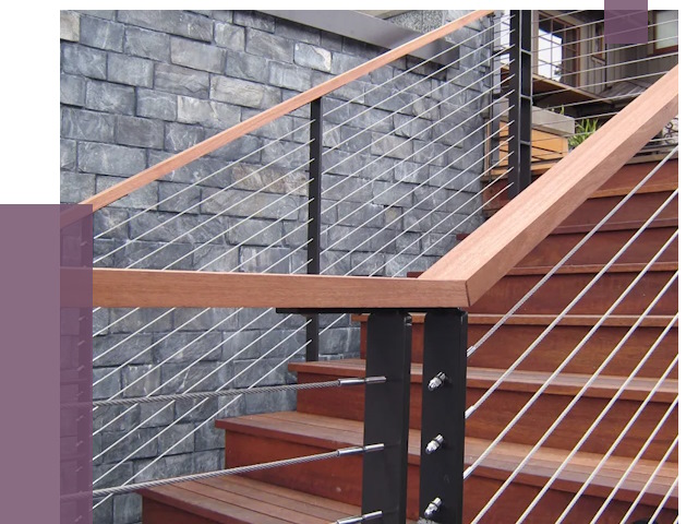 Тросовые перила под ключ в Алейске от 7836 руб.