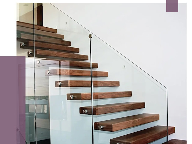 Стеклянные перила для лестницы в Алейске от 14951 руб.