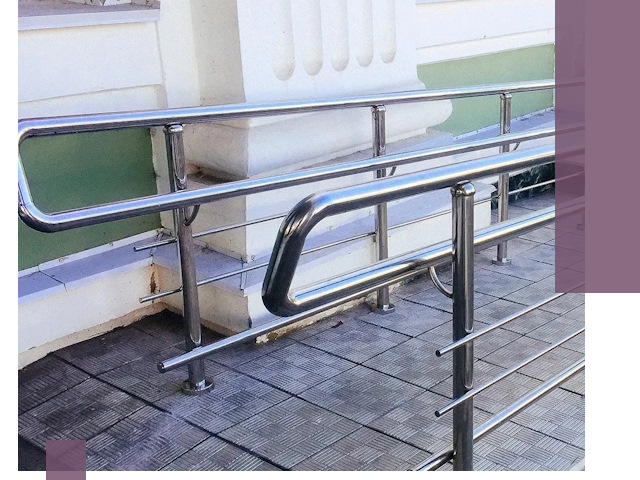 Ограждения пандусов из металла и нержавейки в Алейске