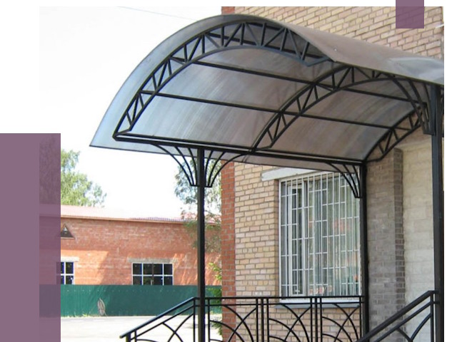 Металлические навесы и козырьки в Алейске от 12889 руб.