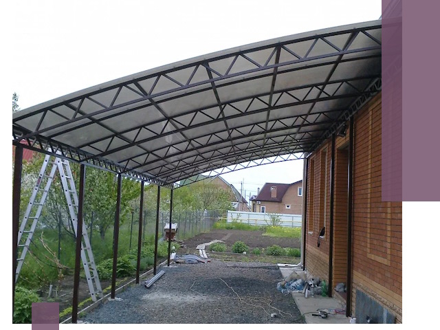 Профессиональный монтаж навесов под ключ в Алейске