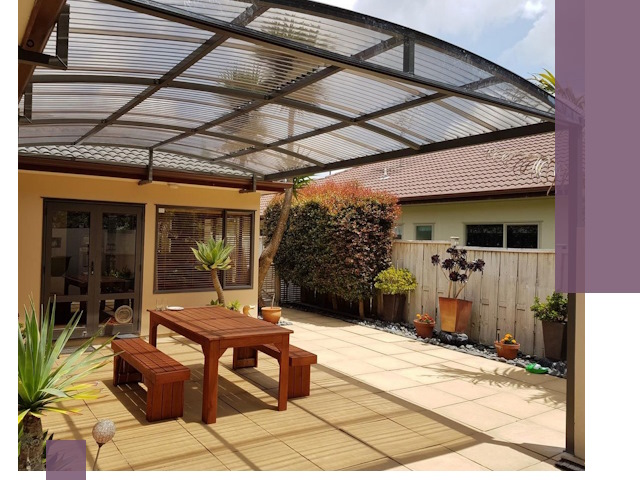 Навесы во двор под ключ в Алейске — изготовление и монтаж