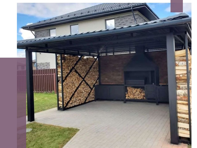 Навесы для барбекю в Алейске от 12837 руб. под ключ | ПРОЛЁТ-Лук