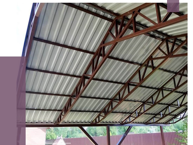 Навесы из профнастила в Алейске от 7424 руб. | ПРОЛЁТ-Лук