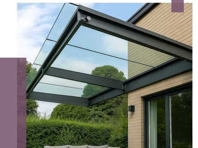 Стеклянные навесы и козырьки в Алейске от 12373 руб.