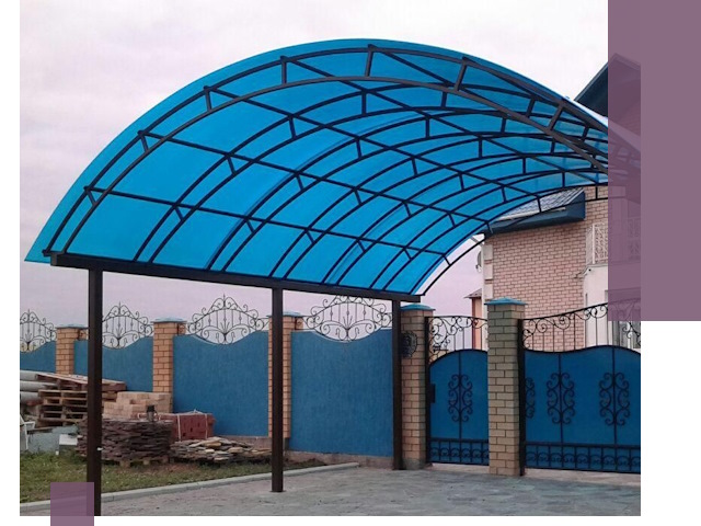 Арочные навесы под ключ в Алейске — изготовление и монтаж