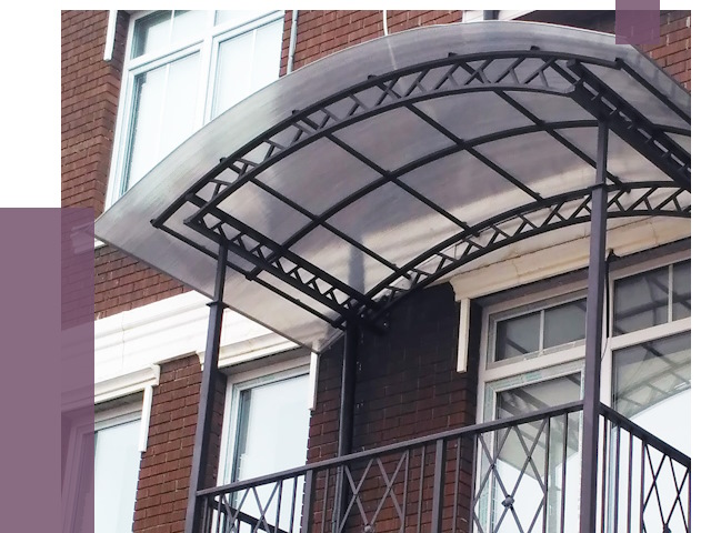 Козырьки над балконом в Алейске от 8713 руб. | ПРОЛЁТ-Лук