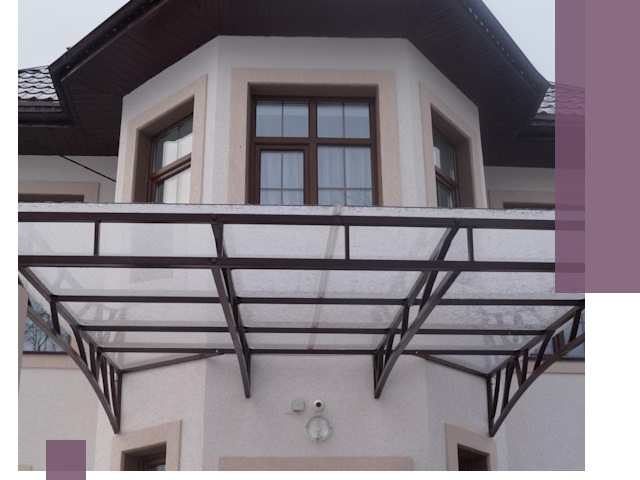 Козырьки из поликарбоната под ключ в Алейске