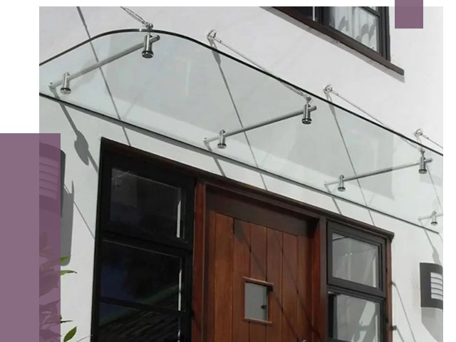 Стеклянные козырьки в Алейске от 19075 руб. | ПРОЛЁТ-Лук