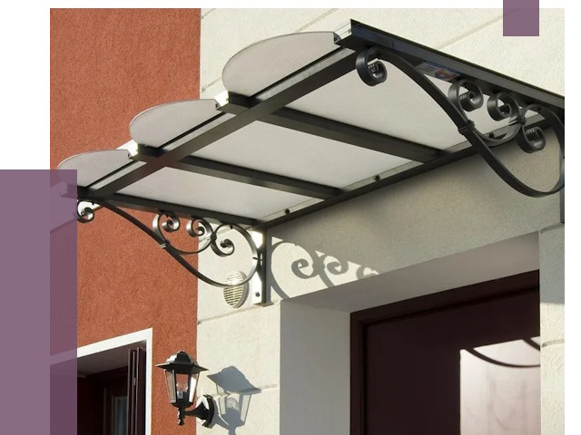 Односкатные козырьки в Алейске от 8455 руб.  | ПРОЛЁТ-Лук