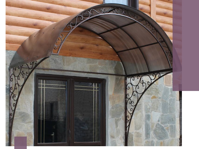 Арочные козырьки под ключ в Алейске: изготовление и монтаж