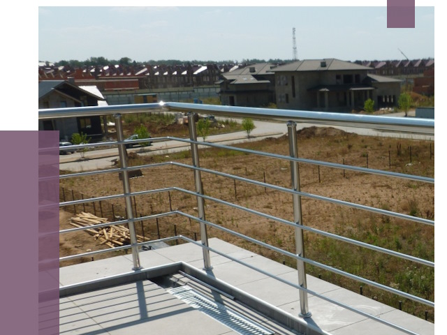 Парапеты из нержавеющей стали в Алейске от 8043 руб. за м² | ПРОЛЁТ-Лук