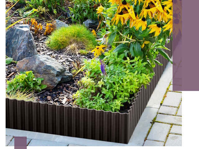 Металлические бордюры для клумб в Алейске — производство и монтаж